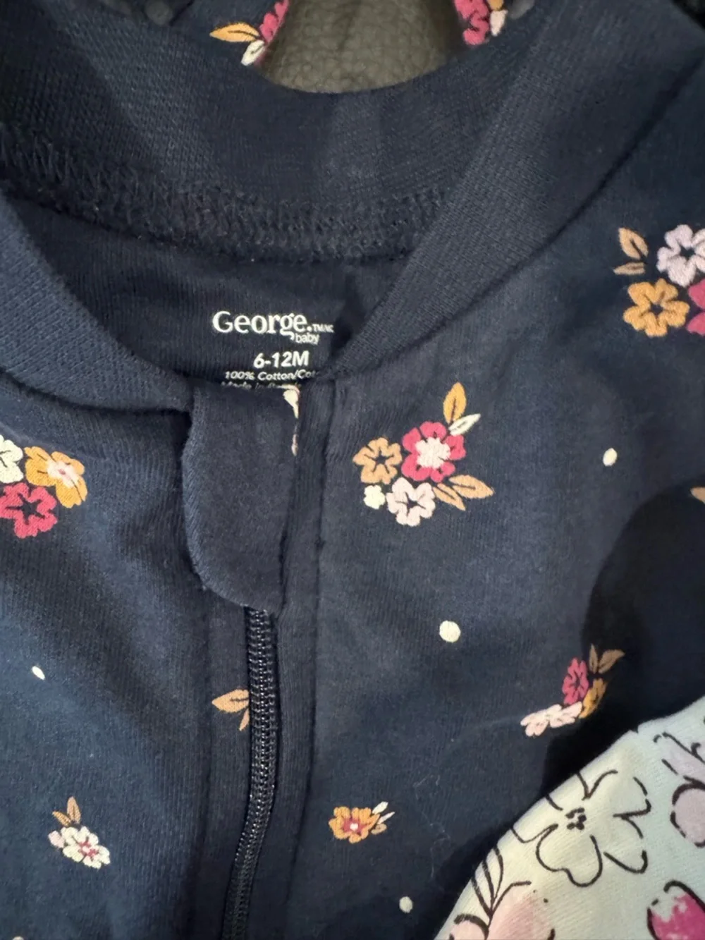 George Baby Set of 2 Footie Pajamas 6-12 Months NWT